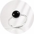ANELLO CON OSSIDIANA NERA IN ARGENTO 925 - Protezione e radicamento - Clorophilla Shop