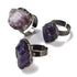 ANELLO CON PEPITA DI AMETISTA GREZZA - Calma e rilassamento - Clorophilla Shop