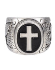 ANELLO CROCE IN ACCIAIO INOX - Clorophilla Shop