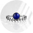 ANELLO FLOREALE CON LAPISLAZZULI IN ARGENTO 925 - Comunicazione e intuizione - Clorophilla Shop