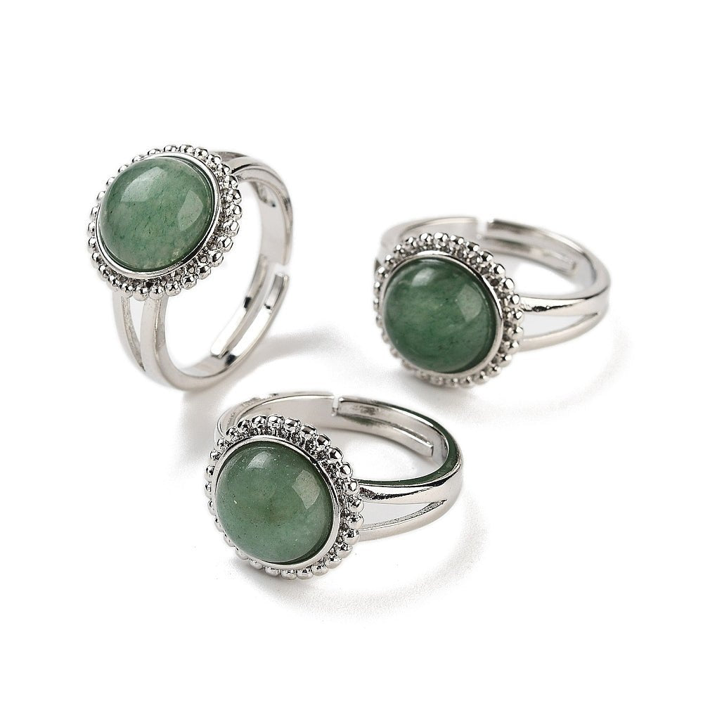 ANELLO IN AVVENTURINA VERDE - Fortuna, equilibrio e benessere - Clorophilla Shop
