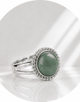 ANELLO IN AVVENTURINA VERDE - Fortuna, equilibrio e benessere - Clorophilla Shop