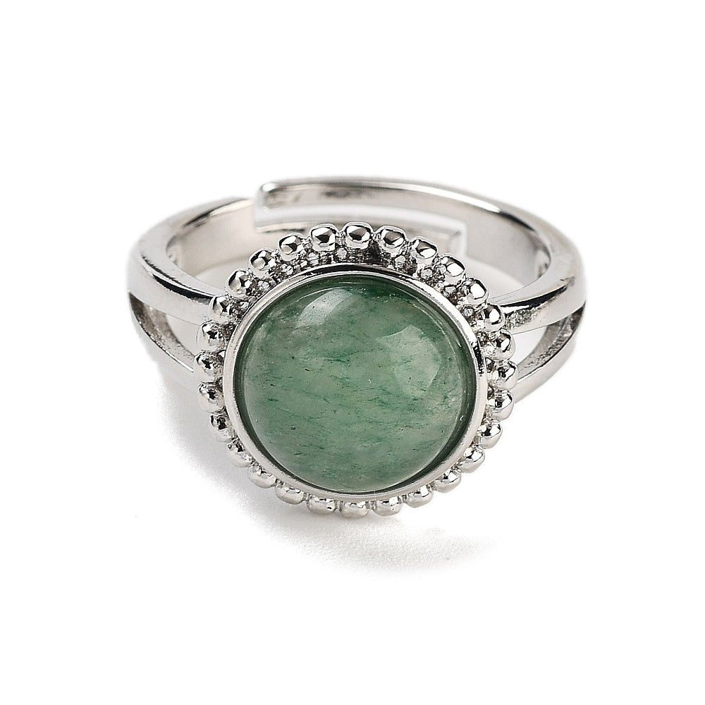 ANELLO IN AVVENTURINA VERDE - Fortuna, equilibrio e benessere - Clorophilla Shop