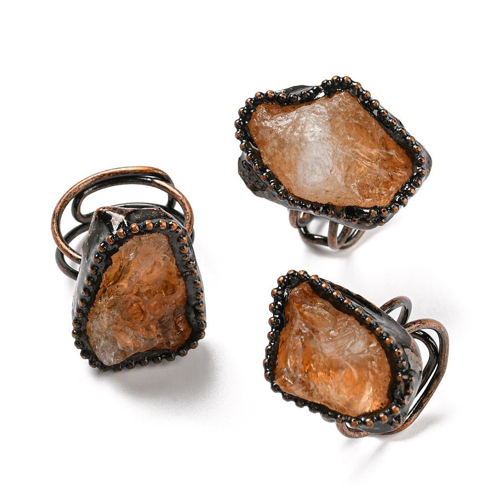 ANELLO IN CITRINO NATURALE - Energia positiva, abbondanza e successo - Clorophilla Shop