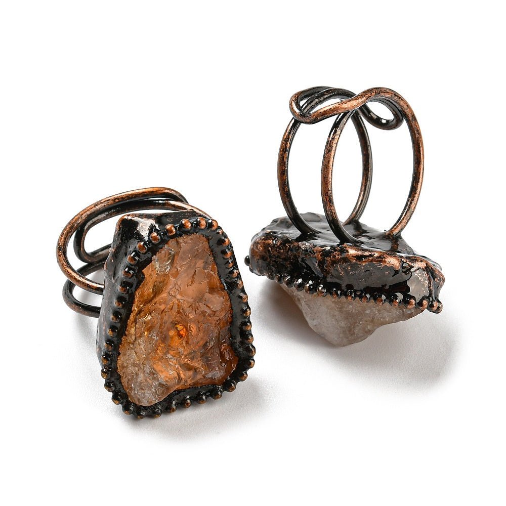ANELLO IN CITRINO NATURALE - Energia positiva, abbondanza e successo - Clorophilla Shop
