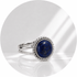 ANELLO IN LAPISLAZZULI PLACCATO PLATINO - Saggezza, comunicazione e intuizione - Clorophilla Shop