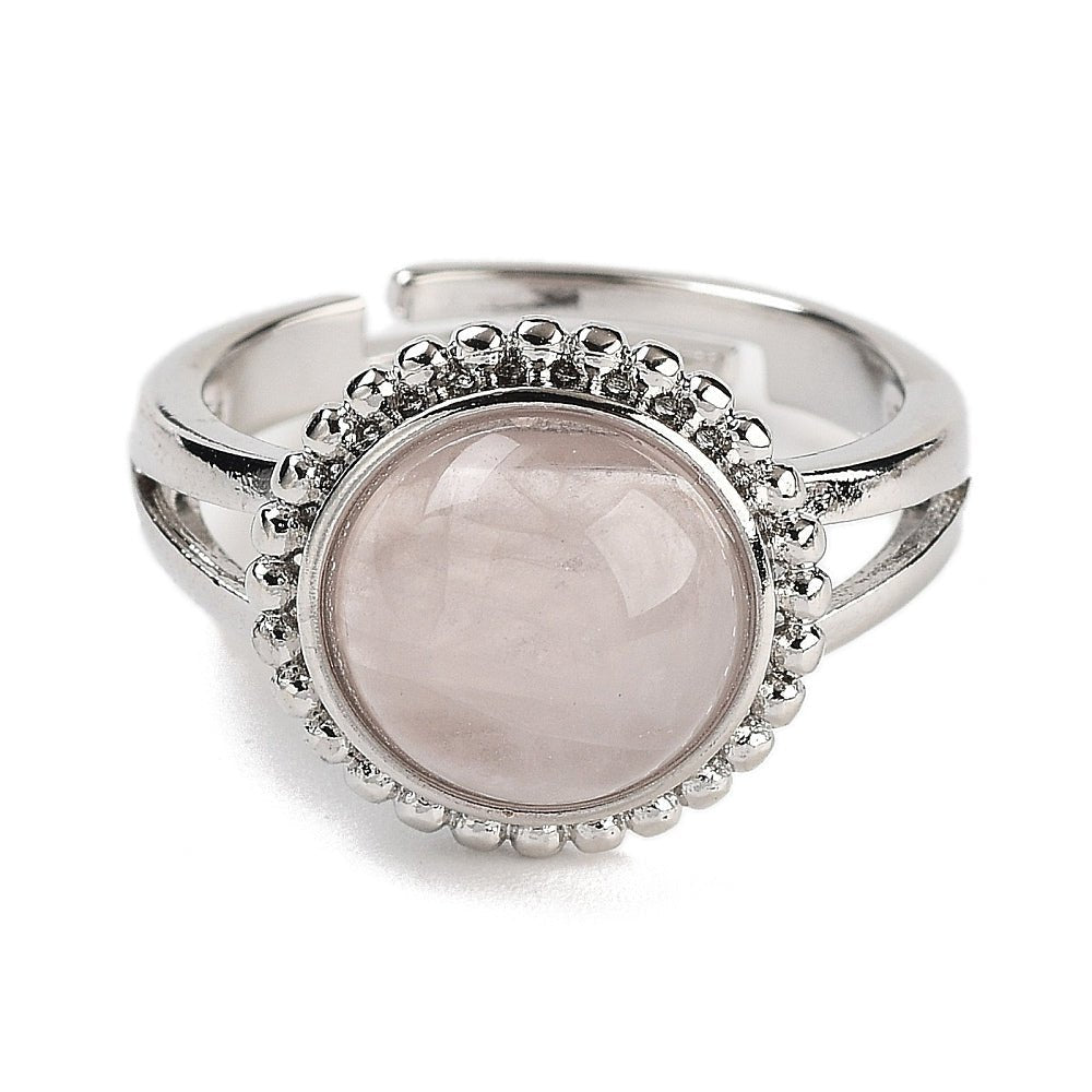 ANELLO IN QUARZO ROSA - Amore e armonia - Clorophilla Shop