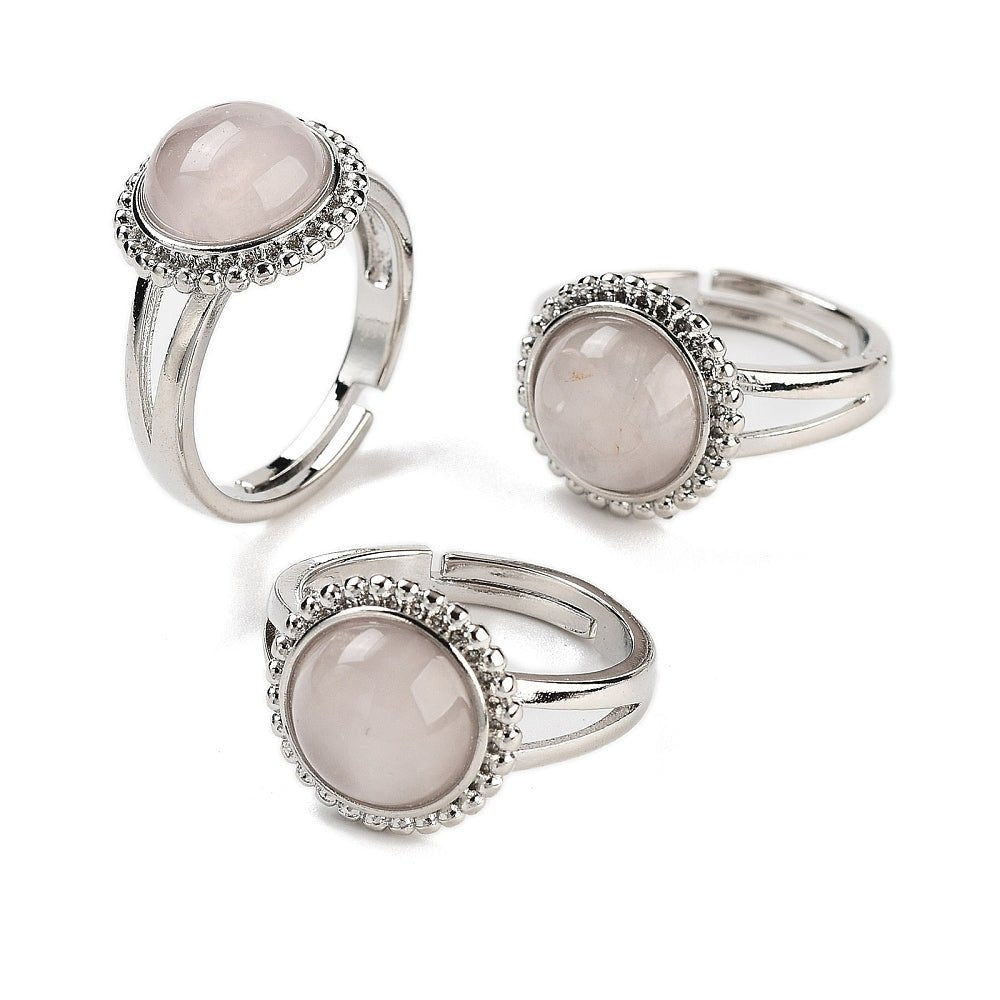 ANELLO IN QUARZO ROSA - Amore e armonia - Clorophilla Shop