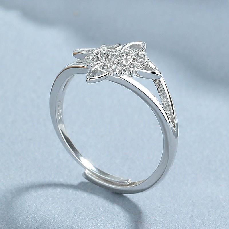 Anello Nodo della Strega in Argento 925 regolabile – Protezione e Forza Interiore - Clorophilla Shop