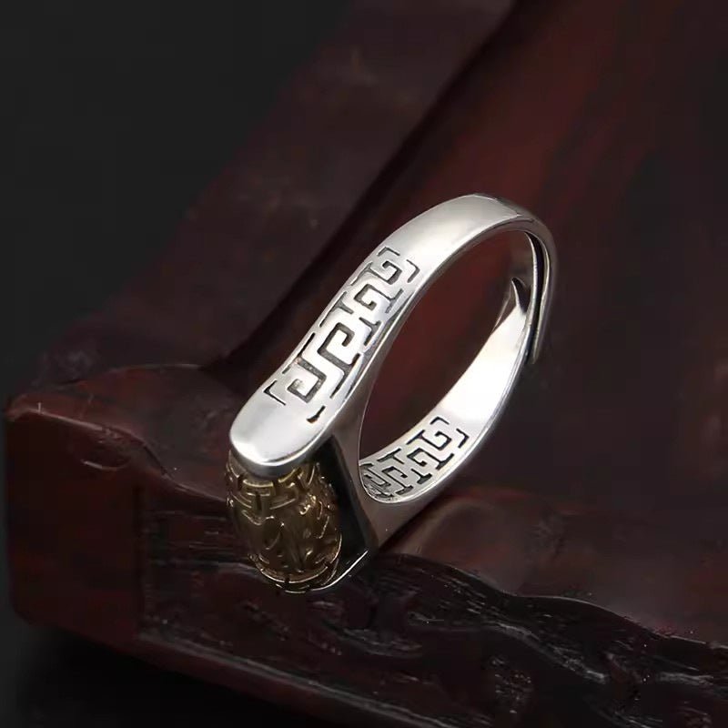 ANELLO RUOTA DELLA PREGHIERA - Om Mani Padme Hum - Clorophilla Shop