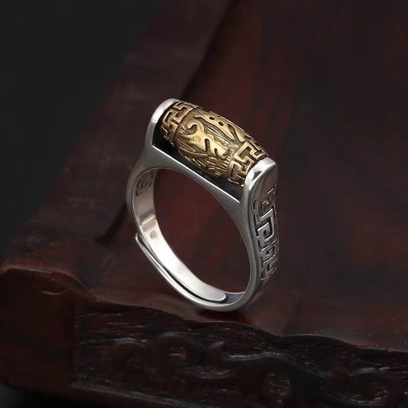 ANELLO RUOTA DELLA PREGHIERA - Om Mani Padme Hum - Clorophilla Shop