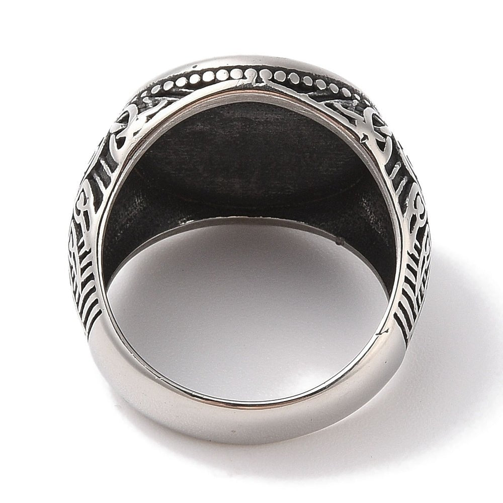 ANELLO SIGILLO ALBERO DELLA VITA IN ACCIAIO INOX - Crescita e forza - Clorophilla Shop