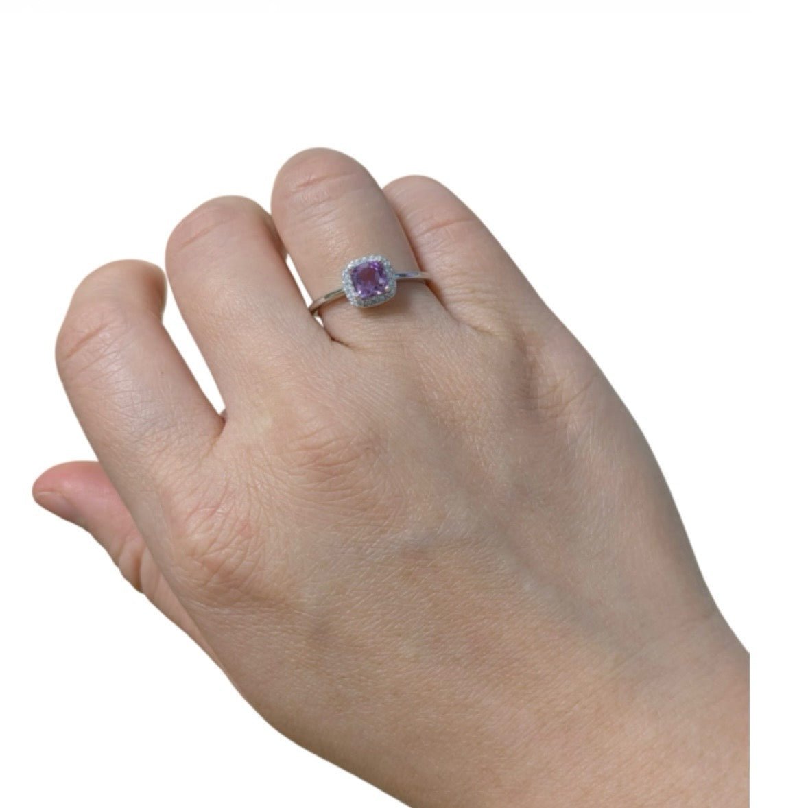 ANELLO SOLITARIO CON AMETISTA IN ARGENTO 925 - Calma e rilassamento - Clorophilla Shop