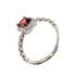 ANELLO SOLITARIO CON GRANATO ROSSO IN ARGENTO 925 - Determinazione e passione - Clorophilla Shop