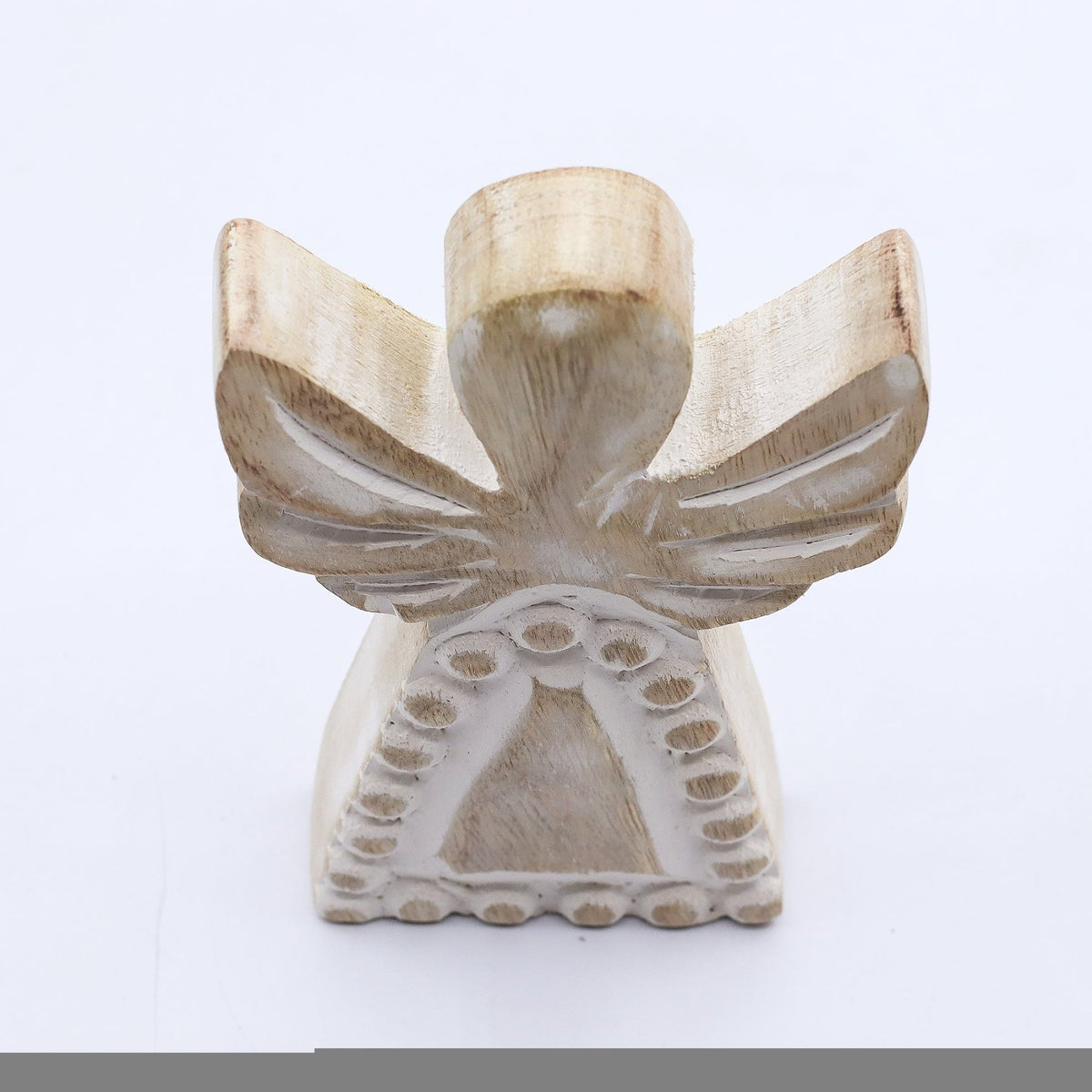 ANGELO IN LEGNO DI MANGO - Finitura decapata bianca - Clorophilla Shop