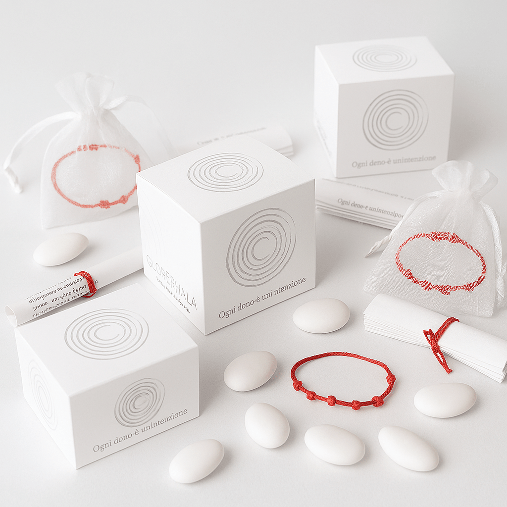 Bomboniere bracciale della fortuna 7 nodi - 10pz complete LEGGI DESCRIZIONE - Clorophilla Shop