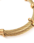 BRACCIALE AMULETO NAZAR ACCIAIO INOX ORO - Protezione malocchio - Clorophilla Shop