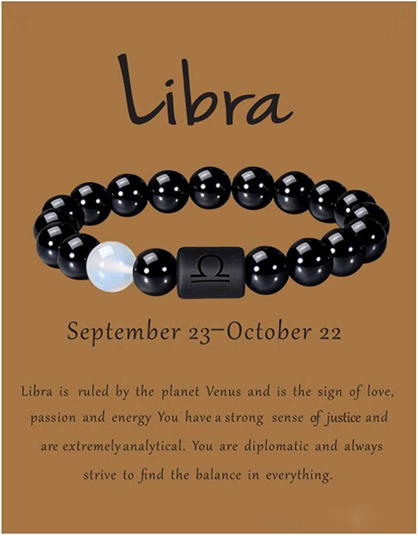 Bracciale astrologico perle naturali con segno zodiacale oroscopo - 12 costellazioni - Clorophilla Shop
