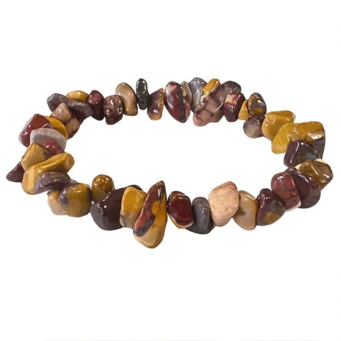 Bracciale Chips elastico con scaglie in Pietra di Mokaite - Clorophilla Shop