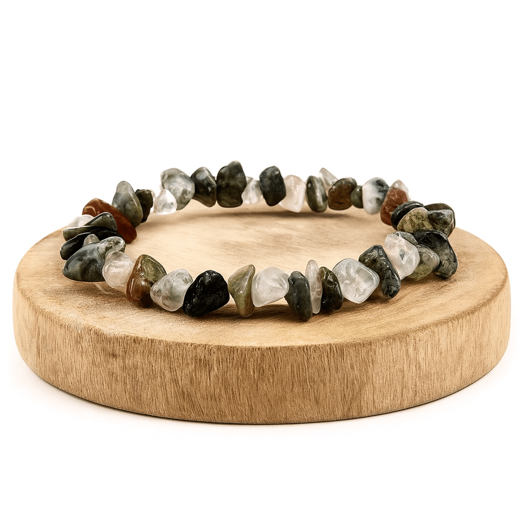 BRACCIALE CHIPS IN AGATA INDIANA - Equilibrio ed evoluzione interiore - Clorophilla Shop