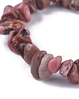BRACCIALE CHIPS IN RODOCROSITE - Pietra del cuore - Clorophilla Shop