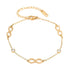 Bracciale dell’Amicizia Infinito con Strass in Acciaio Inossidabile Color Oro - Clorophilla Shop