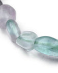 Bracciale elastico con pepite in Fluorite - Chiarezza mentale e calma emotiva - Clorophilla Shop