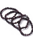 Bracciale elastico con pepite in Granato - Forza, vitalità e rigenerazione - Clorophilla Shop