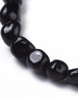 Bracciale elastico con pepite in Tormalina nera - Protezione energetica - Clorophilla Shop