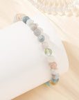 Bracciale Elastico in Acquamarina Naturale - serenità e comunicazione - Clorophilla Shop