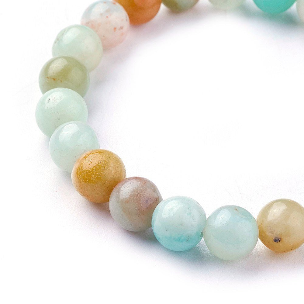 BRACCIALE ELASTICO IN AMAZZONITE - Verità ed equilibrio - Clorophilla Shop