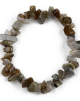 Bracciale elastico in chips di Labradorite - Pensiero e Nostalgia - Clorophilla Shop