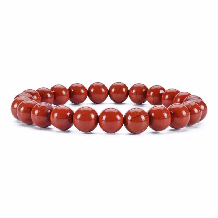 BRACCIALE ELASTICO IN DIASPRO ROSSO - Energia e vitalità - Clorophilla Shop
