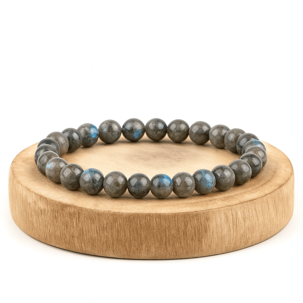 BRACCIALE ELASTICO IN LABRADORITE - Protezione e trasformazione - Clorophilla Shop