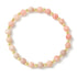 Bracciale Elastico in Opale Rosa Naturale ed Ematite Sintetica - equilibrio e forza interiore - Clorophilla Shop