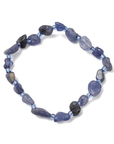 Bracciale Elastico in Pepite di Tanzanite - chiarezza mentale e serenità - Clorophilla Shop