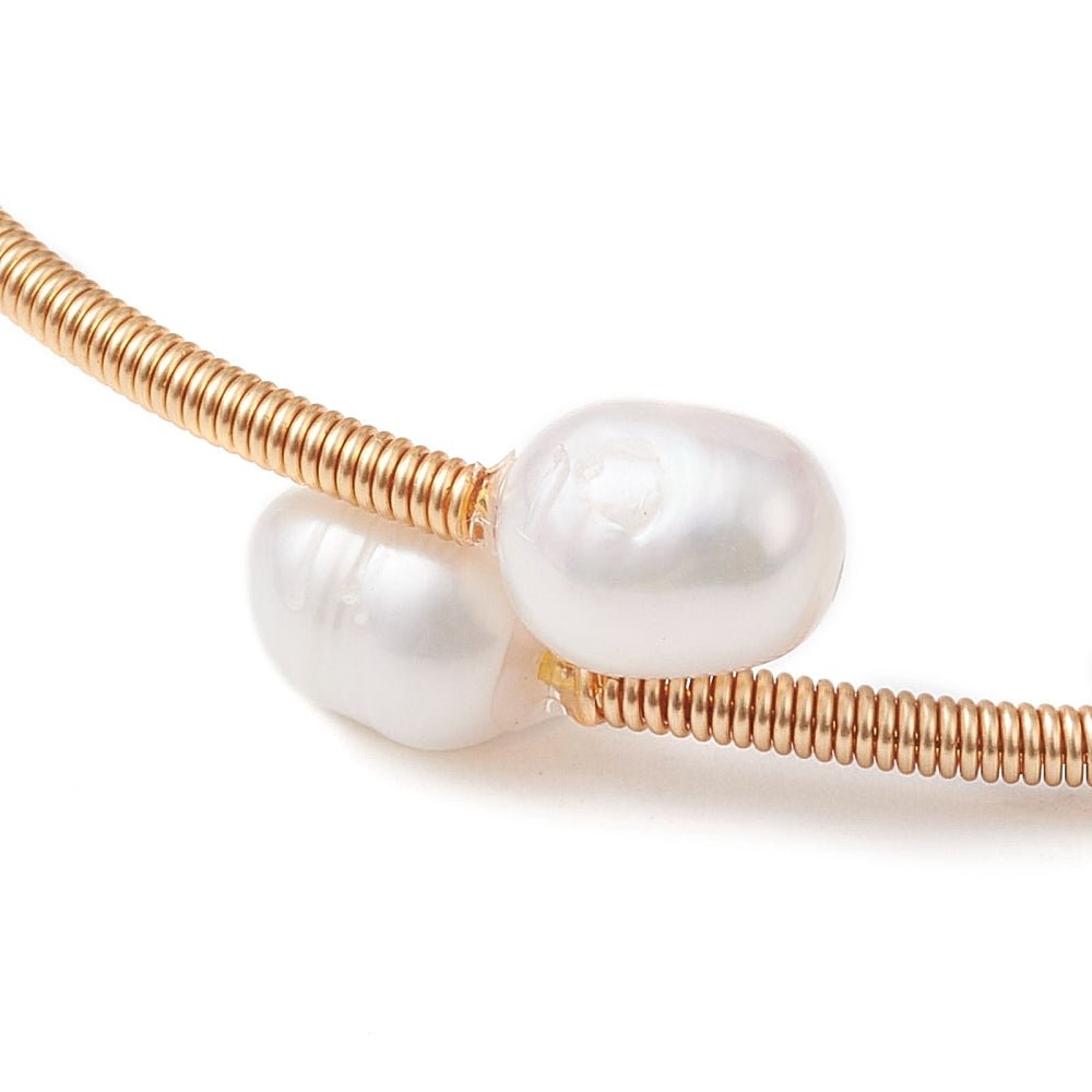 Bracciale in Acquamarina Naturale in rame dorato - serenità e comunicazione - Clorophilla Shop