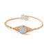Bracciale in Acquamarina Naturale in rame dorato - serenità e comunicazione - Clorophilla Shop
