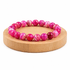 BRACCIALE IN AGATA FUXIA STRIATA - Energia positiva - Clorophilla Shop