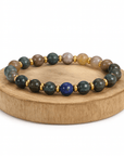 BRACCIALE IN AGATA INDIANA E OTTONE - Equilibrio ed evoluzione interiore - Clorophilla Shop