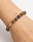 BRACCIALE IN AGATA INDIANA E OTTONE - Equilibrio ed evoluzione interiore - Clorophilla Shop