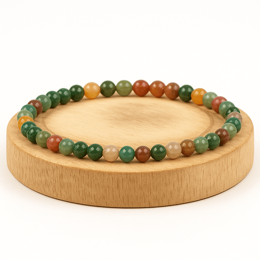 BRACCIALE IN AGATA INDIANA - Equilibrio ed evoluzione interiore - Clorophilla Shop