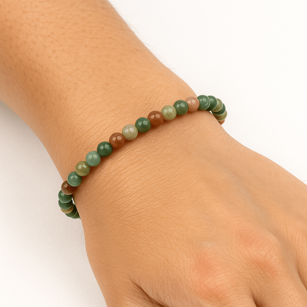 BRACCIALE IN AGATA INDIANA - Equilibrio ed evoluzione interiore - Clorophilla Shop