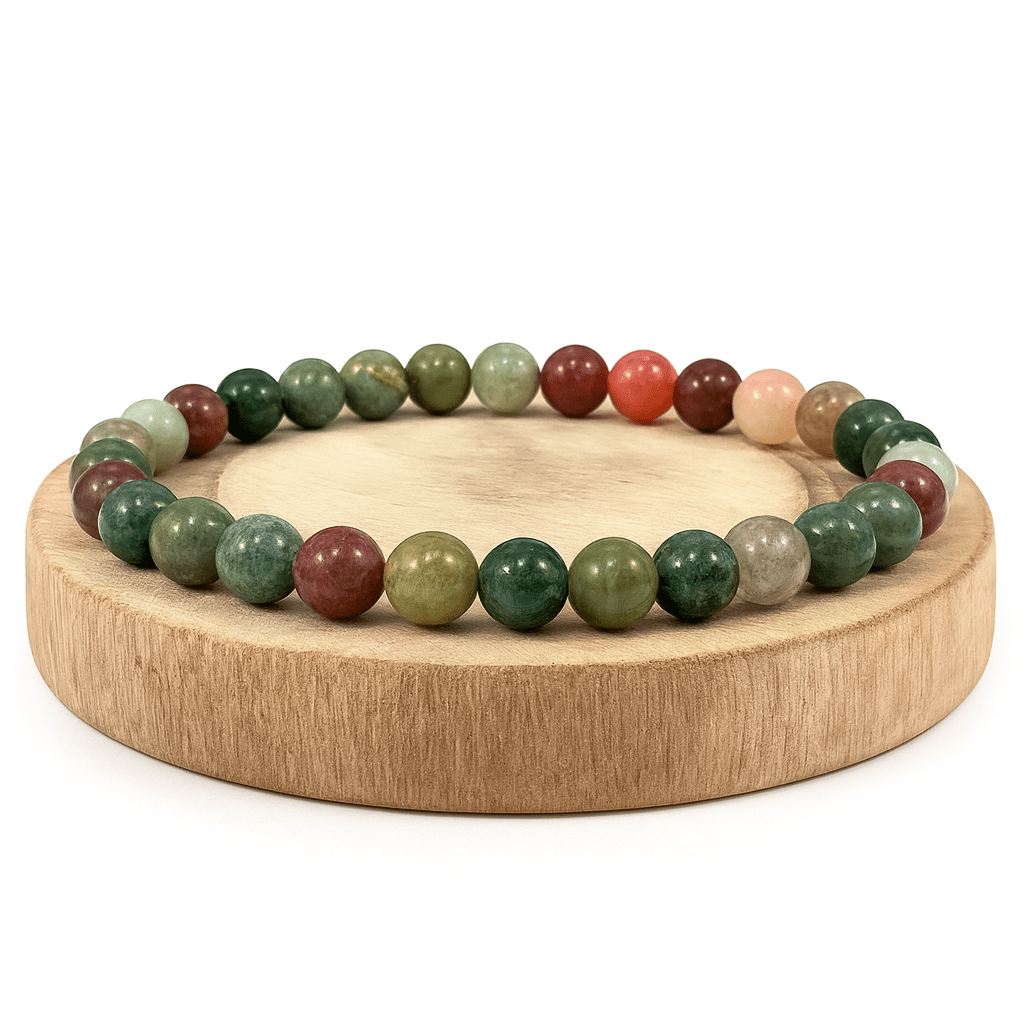 BRACCIALE IN AGATA INDIANA - Equilibrio ed evoluzione interiore - Clorophilla Shop