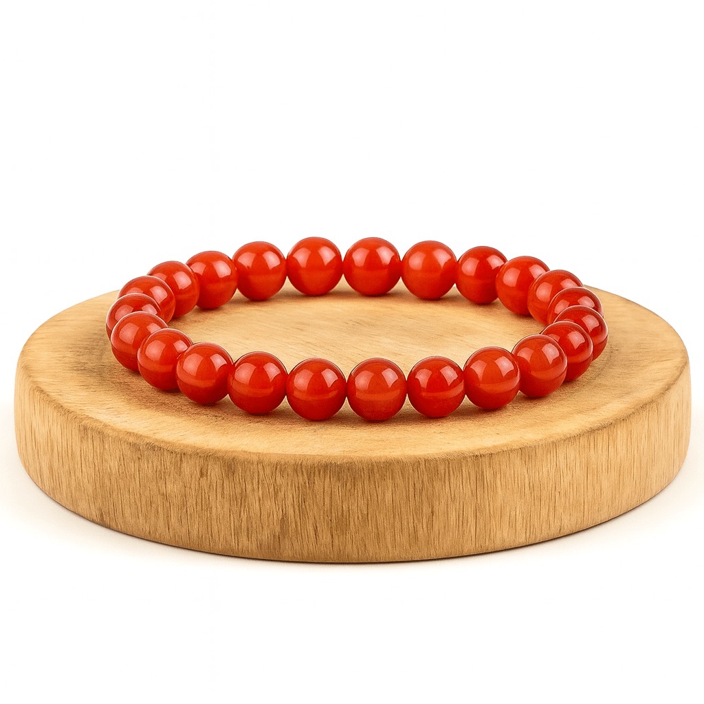BRACCIALE IN AGATA ROSSA - Energia vitale e stabilità emotiva - Clorophilla Shop