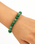 BRACCIALE IN AGATA VERDE STRIATA - Equilibrio interiore e stabilità emotiva - Clorophilla Shop
