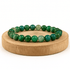 BRACCIALE IN AGATA VERDE STRIATA - Equilibrio interiore e stabilità emotiva - Clorophilla Shop