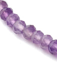 Bracciale in Ametista Naturale Sfaccettata con Catena in Acciaio Inossidabile - Clorophilla Shop