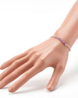 Bracciale in Ametista Naturale Sfaccettata con Catena in Acciaio Inossidabile - Clorophilla Shop