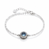 Bracciale in Argento 925 con Acquamarina Naturale – Sfere in Pietra e Centrale Pavé - Clorophilla Shop
